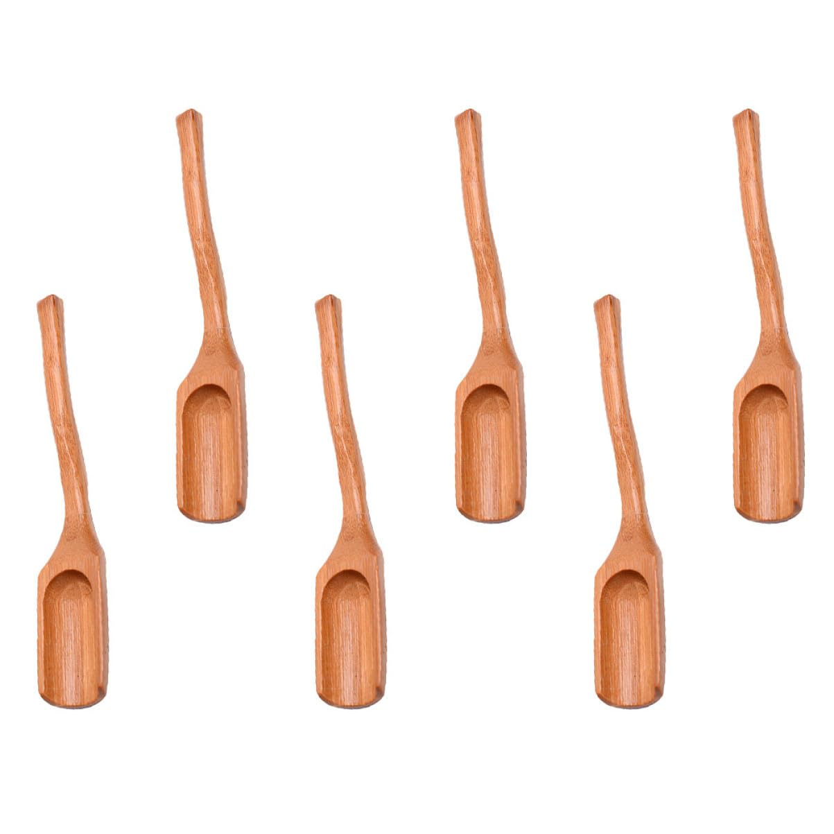 PEPLAYTAL 6pcs Tea Shovels Curved Handle Scoops for Scented Loose Leaf Tea Decorative Practical Utensils Easy to Clean