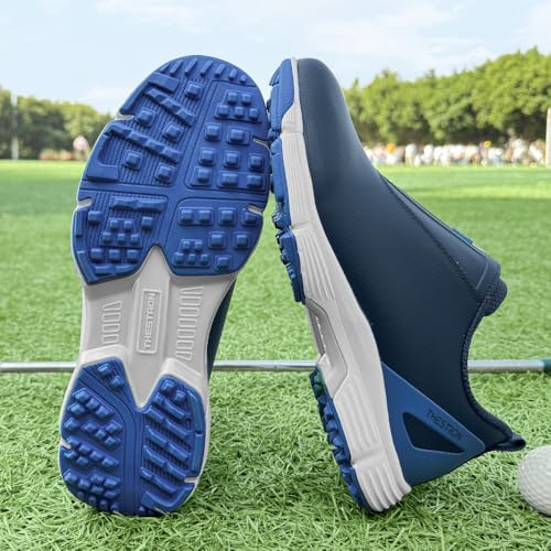 THESTRON Men Waterproof Golf Shoes Zipper Golf Shoes Professional Spikeless Golf Sneakers Male Golf Sports Walking Shoes Comfortable Golf Footwears for Men4