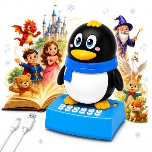 Image of Pengo the Dancing Penguin & Musical Toy for Kids - Storytelling, Learning & Rhymes - Rechargeable Bluetooth Speaker, Record & Playback - Educational Gift for Boys & Girls 3+ Years (Blue)
