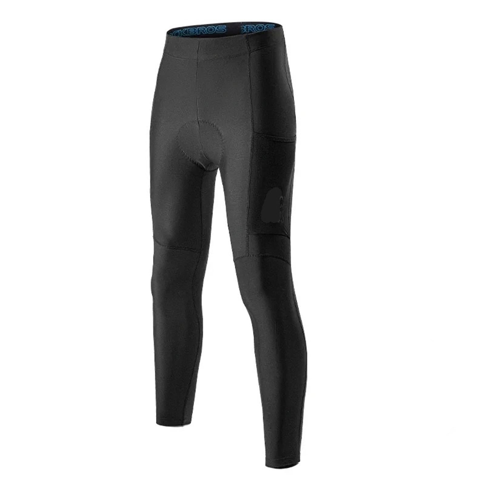 Pantaloni da Ciclismo in Pile Termico Leggings Equitazione Imbottiti 3D Invernali Collant Sportivi Mountain Bike Riflettenti E Traspiranti per Ciclismo