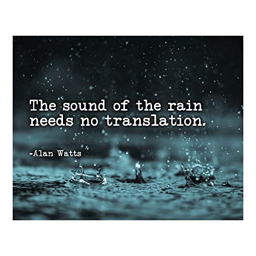 AMERICAN LUXURY GIFTS Alan Watts ‘The Sound of Rain’ Quote - Spiritual Motivational Wall Art...