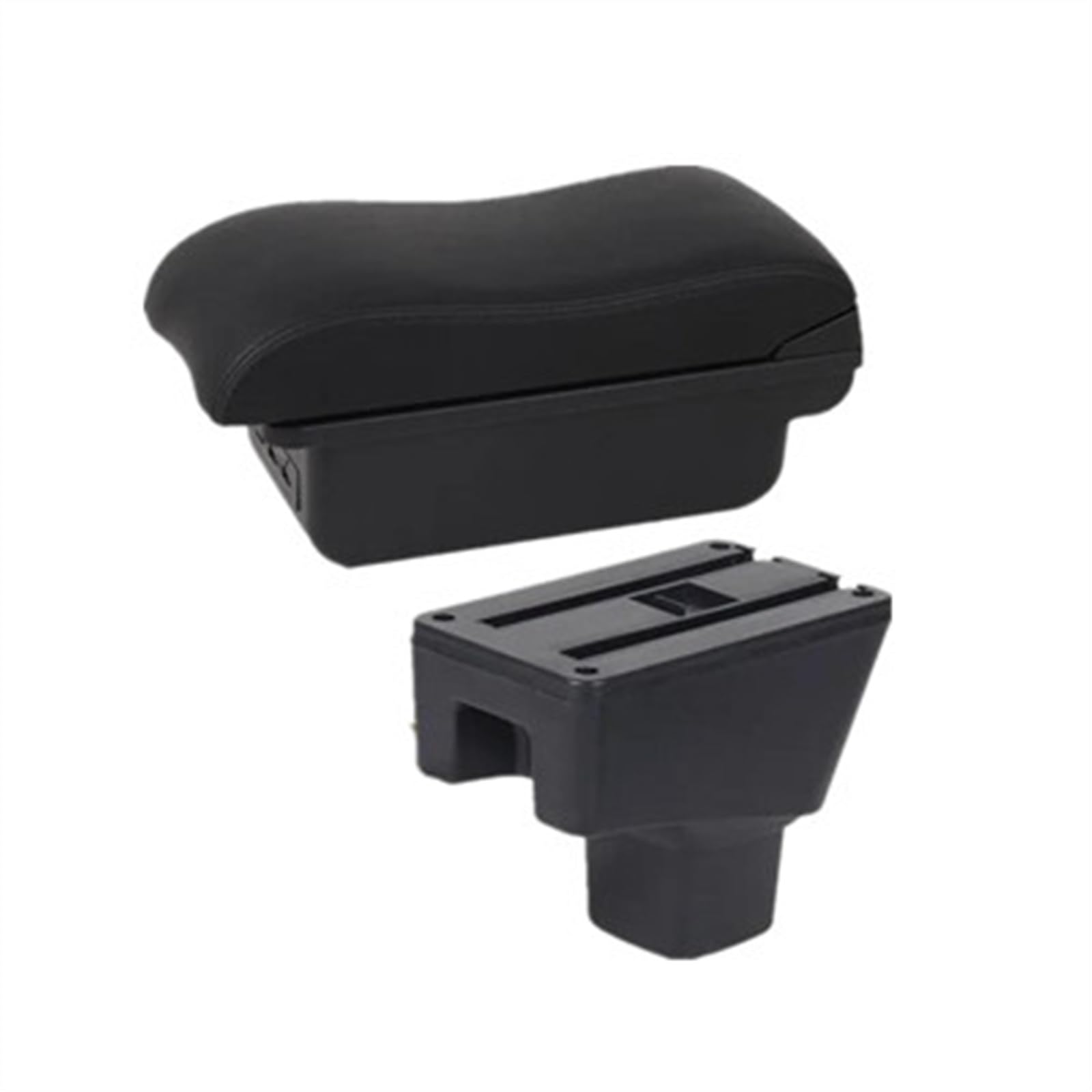 NMJLQW Storage Rack Car Interior Accessories Center Console Storage Box Multifunctional Armrest Storage Box For SUZUKI SX4(B2 black line 3USB)