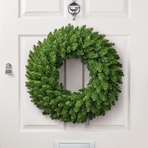 CHRISTOW Plain Christmas Wreath for Front Door, Luxury Artificial Spruce Wreath, Home Xmas Decoration, Natural Looking Dual Tone PVC Needles, Easy hanging, Wall Window Mantlepiece (60cm / 200 Tips) CHRISTOW Plain Christmas Wreath for Front Door, Luxury Artificial Spruce Wreath, Home Xmas Decoration, Natural Looking Dual Tone PVC Needles, Easy hanging, Wall Window Mantlepiece (60cm / 200 Tips)