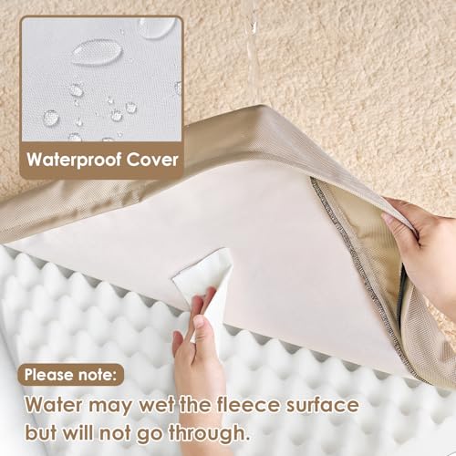 Image of EHEYCIGA Orthopedic Dog Bed Large with Removable Washable Cover, 50IN Khaki