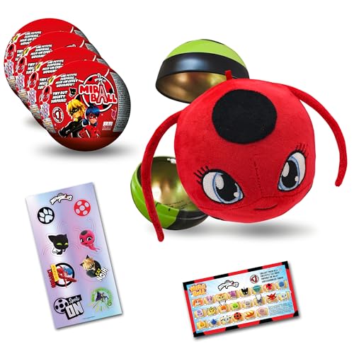 Miraculous Ladybug, 4-1 Capsule Collectible Toy, [PACK OF 4], Surprise Miraball with expan