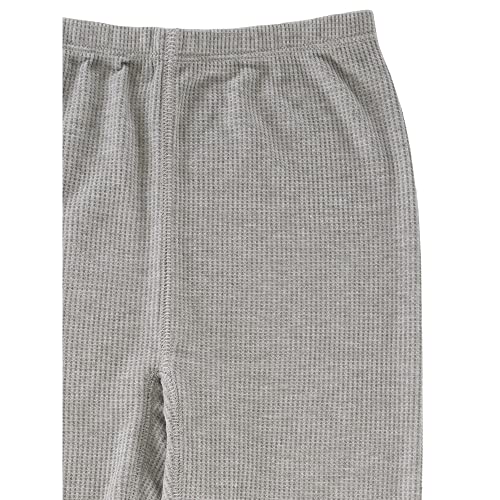 Fruit of the Loom Little Girl's 2 Pack Waffle Thermal Underwear Pants, Black Soot/Light Grey Heather, 6-6X2