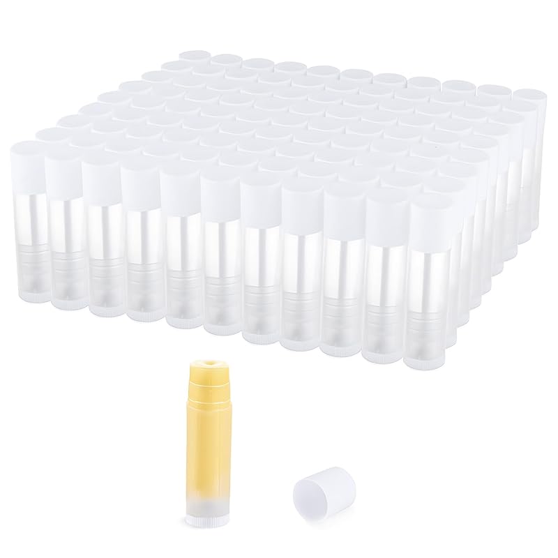ConStore Tubos Vazios Recarregáveis para Bálsamo Labial 5,5 mL, Transparente, Pacote com 100