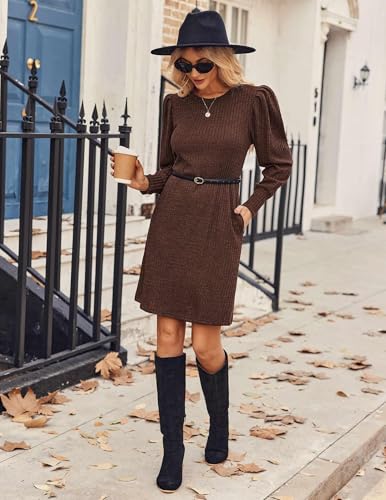 Image of Zeagoo Women Fall Winter Dress Knitted Pullover Dresses