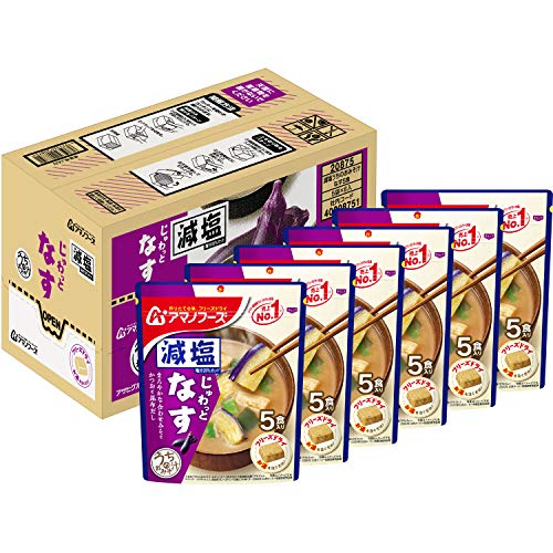 Asahi Group Foods Amano Foods Reduced Salt Miso Soup, 5 Foods Ã— 6 Bags