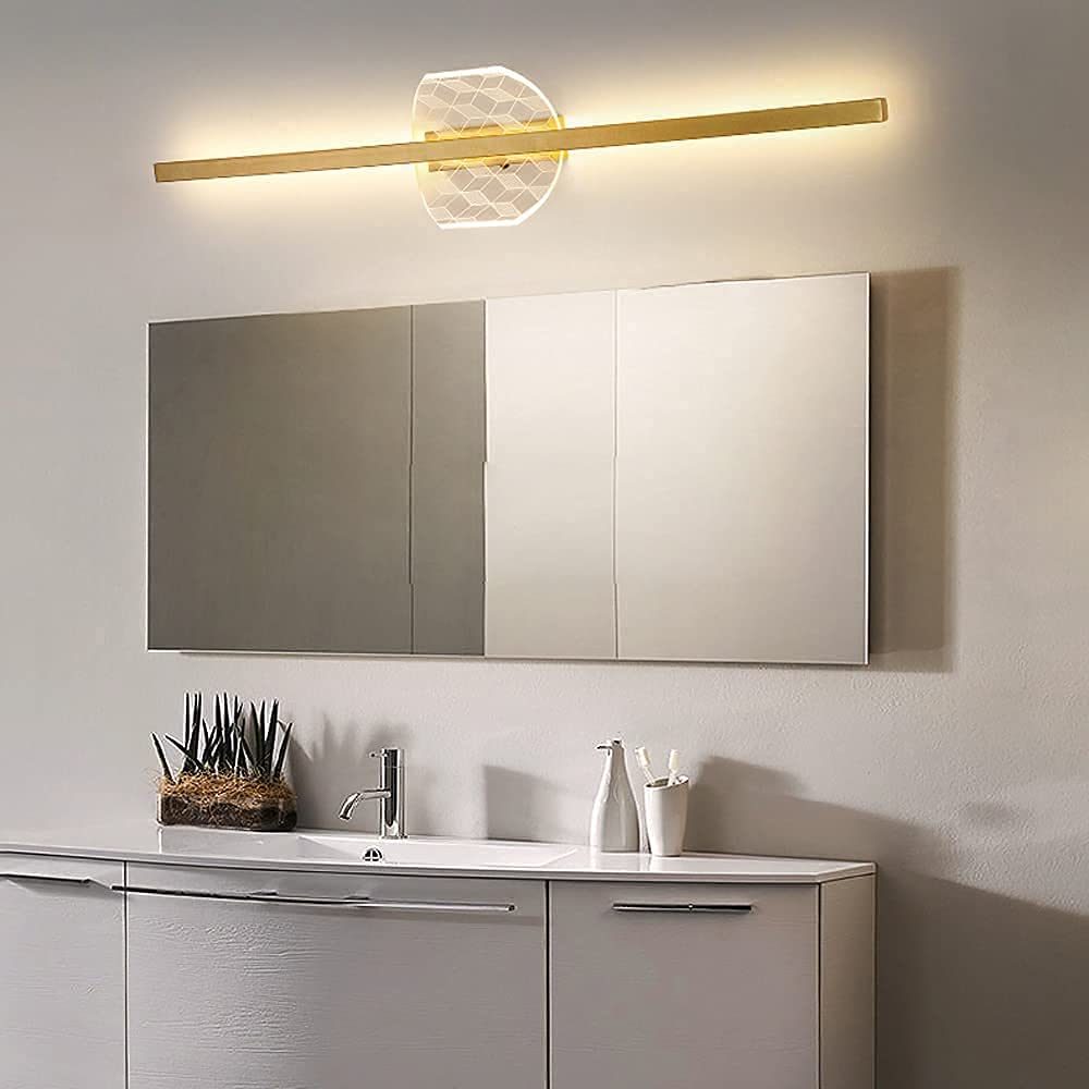 Lampa ścienna z lustrem łazienkowym Nowoczesne światło przednie z lustrem LED, lampy lustrzane z trybami 3 kolorów IP44 Wodoodporne i przeciwmgielne Kinkiety łazienkowe