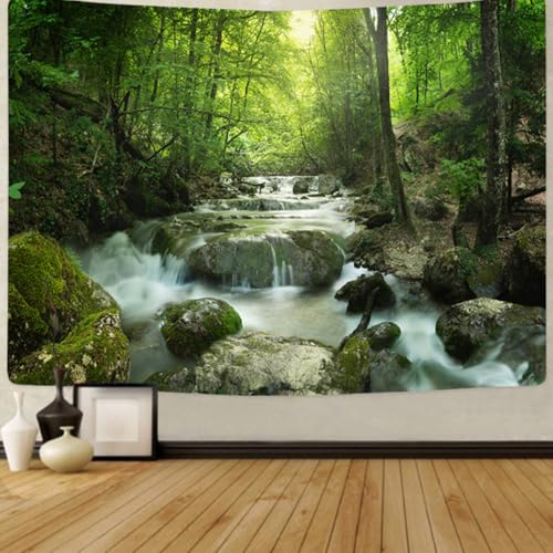 Tapiz de pared con bosque 3D para transformar tu salón en un oasis 4