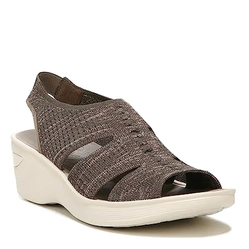 Bzees Mens Double Up Wedge Heeled Sandal, Morel, 10 Us #TOP4