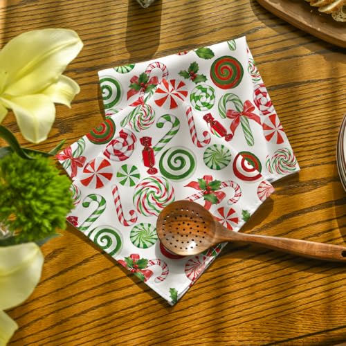 Servilletas de Tela Navideñas Horaldaily 18 x 18 Pulgadas Pack 4 miniatura 3