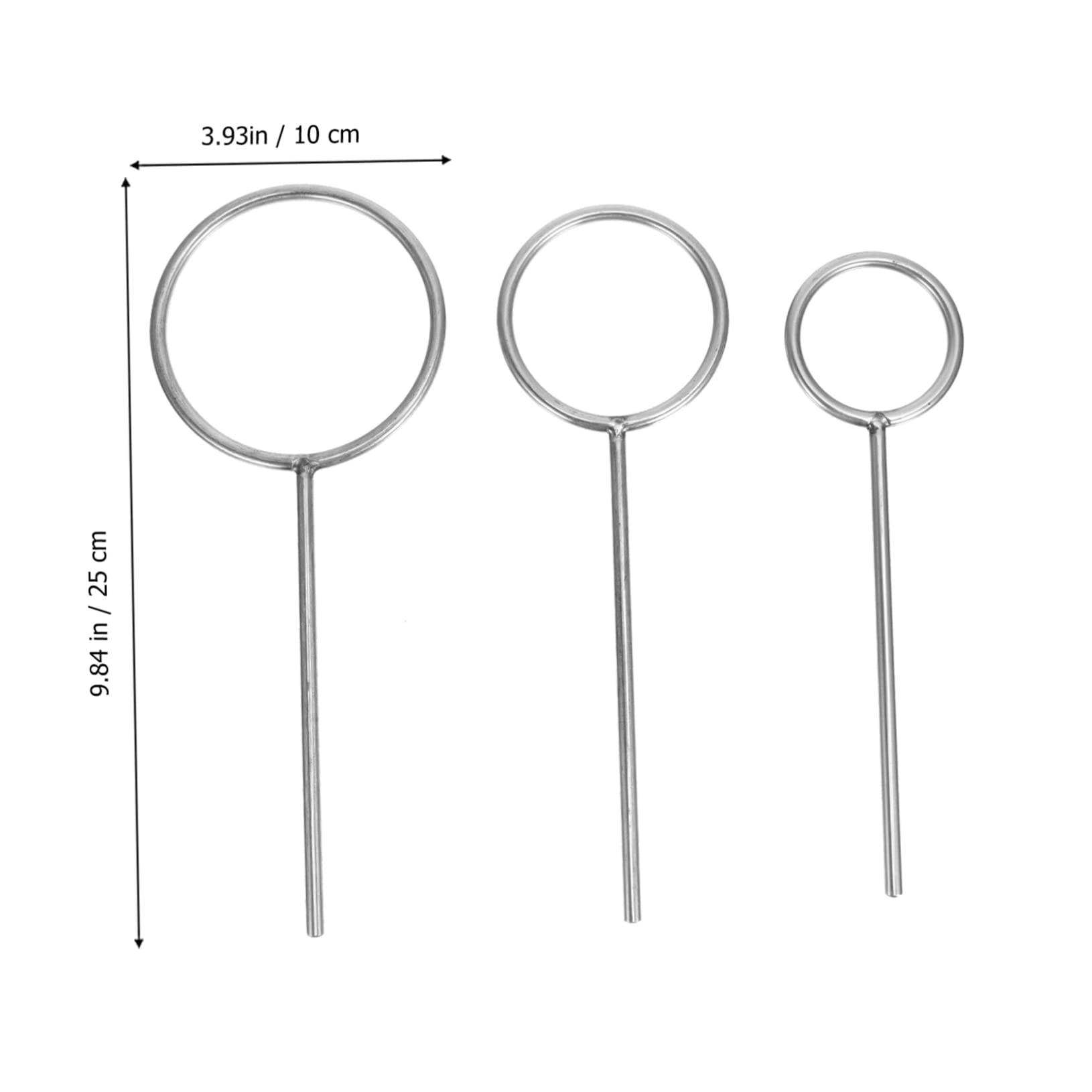 FUNOMOCYA 3pcs Support Ring The Rings Laboratory Rings Support Retort Ring Laboratory Experiment Steel Laboratory Closed Ring Supplies Ring Stand Stainless Stee Ring Stainless Steel Silver