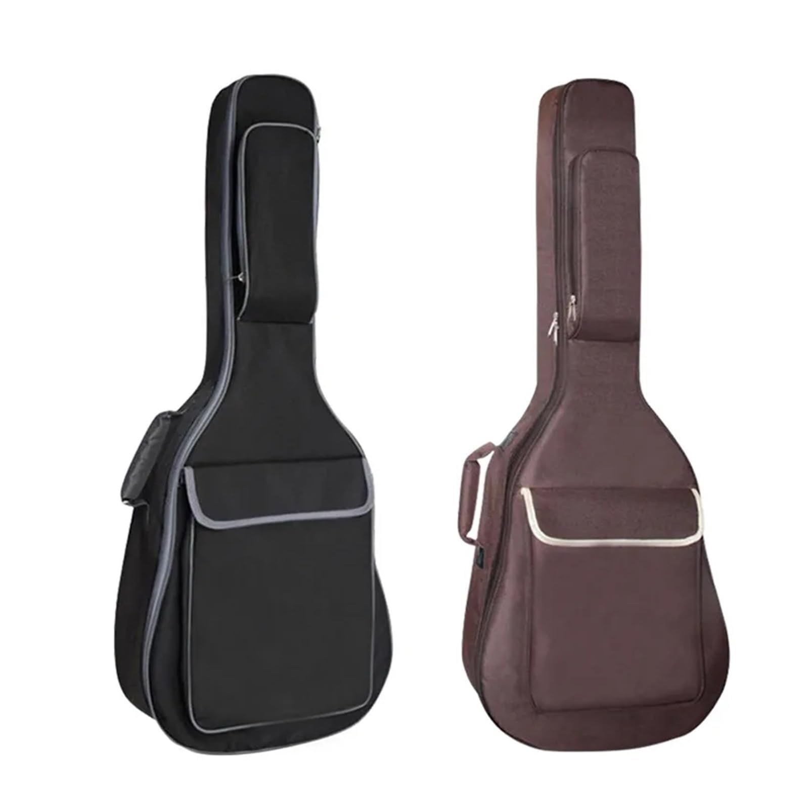 Bolsa De Guitarra Mochila Impermeable for Guitarra acústica de 36/38/39/40/41 Pulgadas, Gruesa, de algodón Oxford Acolchado de 12 mm, Color Negro(36 Inch Black)