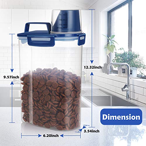 Kytely Upgraded Small Dog Food Storage Container, Airtight Cat Food Storage Container with Measuring Cup, Pet Food… - Image 3
