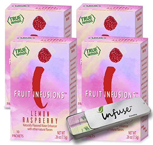 True Lemon (FRUIT INFUSIONS): LEMON RASPBERRY 4pk (10 packets in each box) |