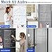 Acrylic Magnetic Calendar for Fridge,2PCS Monthly and Weekly Clear Magnetic Calendar for Refrigerator Reusable Plan Board,Including 12 Color pens and Scratch Resistant Silicone Protective Covers (A)