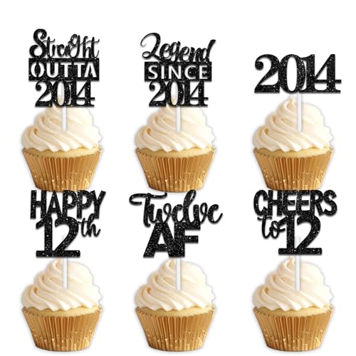 18 pics cupcake paillettes noir 12e anniversaire légende 2014