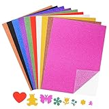 Photo Gallery 10 fogli carta glitterata adesiva,colore casuale 80 g/m²-a4 autoadesivi cartoncino glitterato per artigianato fai da te biglietti d auguri scrapbooking decorazione di natale feste (21 x 29.7 cm) Photo Gallery 10 fogli carta glitterata adesiva,colore casuale 80 g/m²-a4 autoadesivi cartoncino glitterato per artigianato fai da te biglietti d auguri scrapbooking decorazione di natale feste (21 x 29.7 cm)