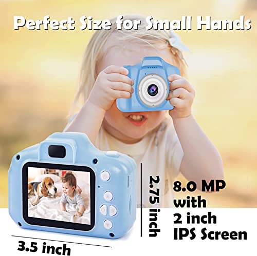 Image of CADDLE & TOES Kids Camera for Girls Boys, Kids Selfie Camera Toy 13MP 1080P HD Digital Video Camera for Toddler, Christmas Birthday Gifts for 4-10 Years Old Children (4GB, Blue)