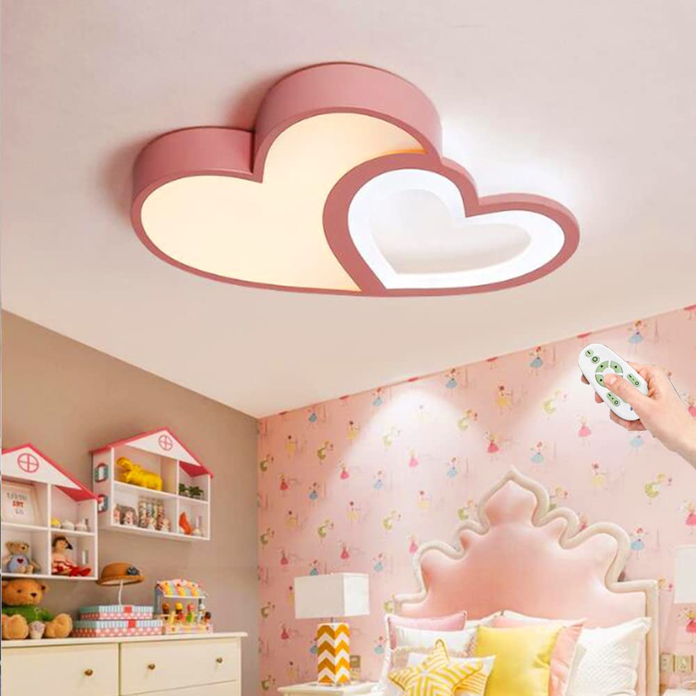 Lampa Sufitowa Kształcie Serca Lampa Sufitowe LED Cartoon Nowoczesna Żyrandole Do Pokoju Dziecięcego Możliwość Przyciemniania Chłopiec Dziewczyna Baby Sypialnia Lampa Wisząca Salonu Romantyczna