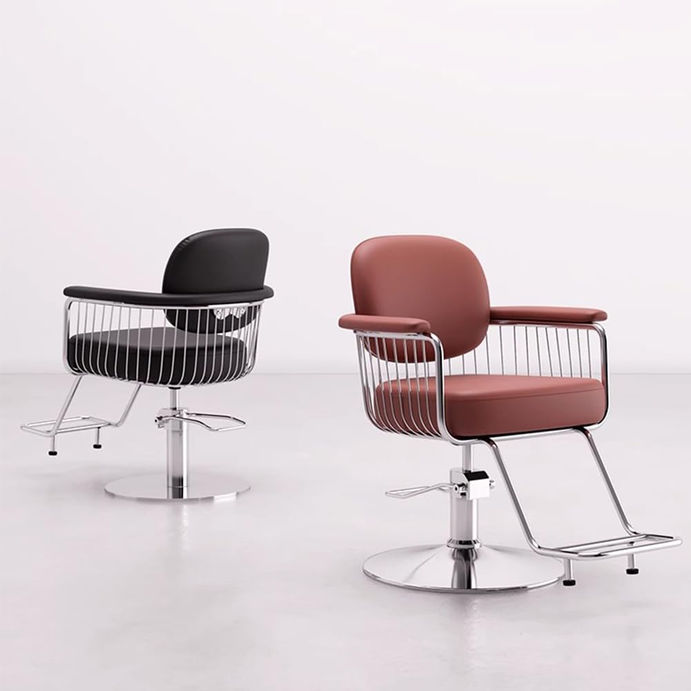 Sillas de barbero, Silla de barbero Profesional - Silla de salón giratoria de 360° para estilistas, Altura y reposapiés Ajustables, Ideal para barberías y Estudios de Tatuajes, Silla de esti