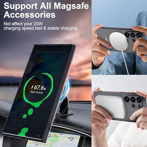 Coque aimantée S24 Plus mate verte protection antichoc - 4