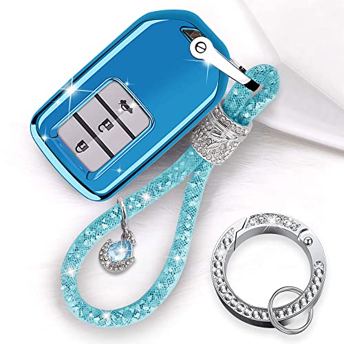Bling Car Keychain for Women, for Honda Key Fob Cover, Compatible with Honda Accord,Civic,Fit,CR-V Smart Remote Car Key Cover Bling Car Keychain for Women, for Honda Key Fob Cover, Compatible with Honda Accord,Civic,Fit,CR-V Smart Remote Car Key Cover