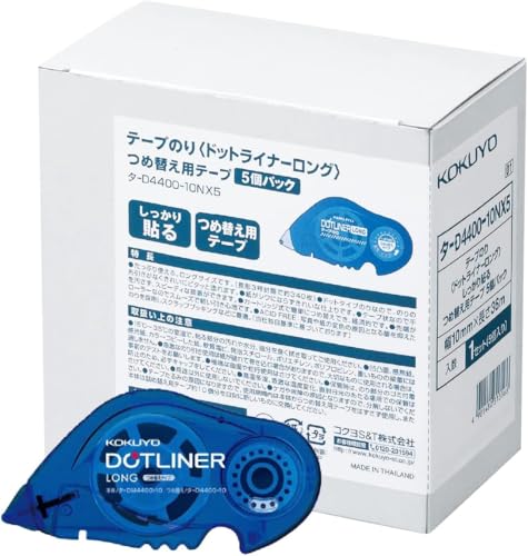 テープのり のり ドットライナー ロング 詰め替え 5個 タ-D4400-10NX5