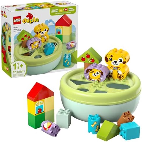 LEGO DUPLO My First Shape Sorter: Puppy House Sensory Toy for Toddlers - Montessori Shape Sorting & Learning Play Set for Boys & Girls, Ages 1.5+ - Educational Gift Idea for Birthdays - 10441