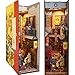 3D kreatywny stojak na książki miniatury łączenie Art Bookends DIY domek dla lalek Woodend Book Nook regał model budynku dla Home Office księgarnia dekoracji (Color : During Ming Qing Dynasties)