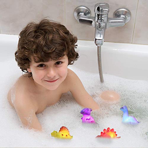 Mapixo MAPIXO-DINOSAURBATH 6 Packs Light-Up Floating Dinosaur Bath Toys Set thumb #3