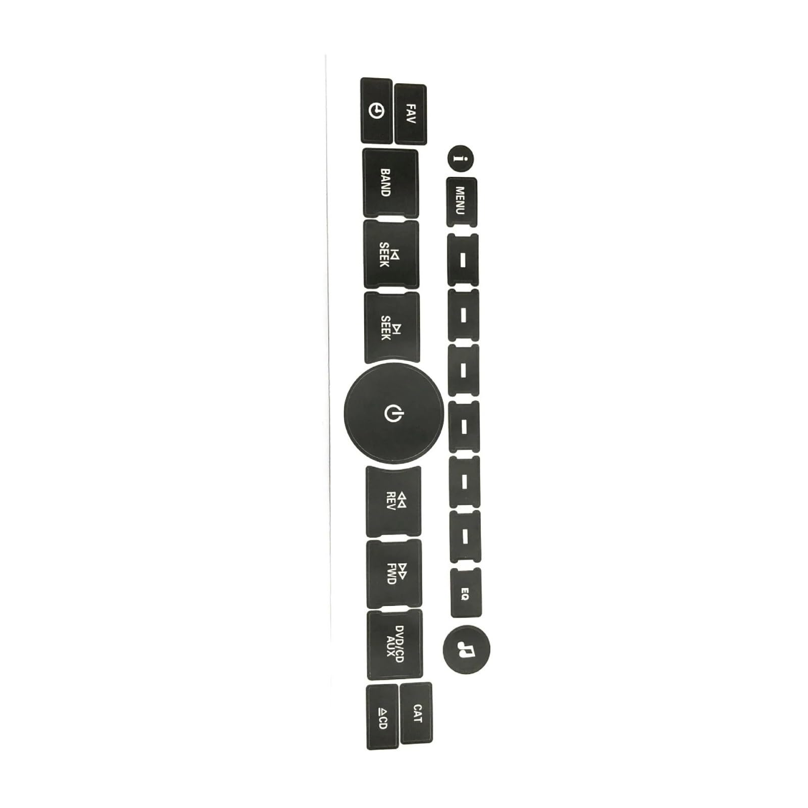 Button Repair Stickers Compatible with Chevrolet for Suburban 2007-2014 for Tahoe 2006-2015 Interior Button Stickers Decal Sticker Repair Set