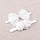 Nishine 2-Pack Taufe Weiß Neugeborene Bowknot Stirnbänder Baby Taufe Haar Bögen Headrap Kleinkind Haarband (Perle)