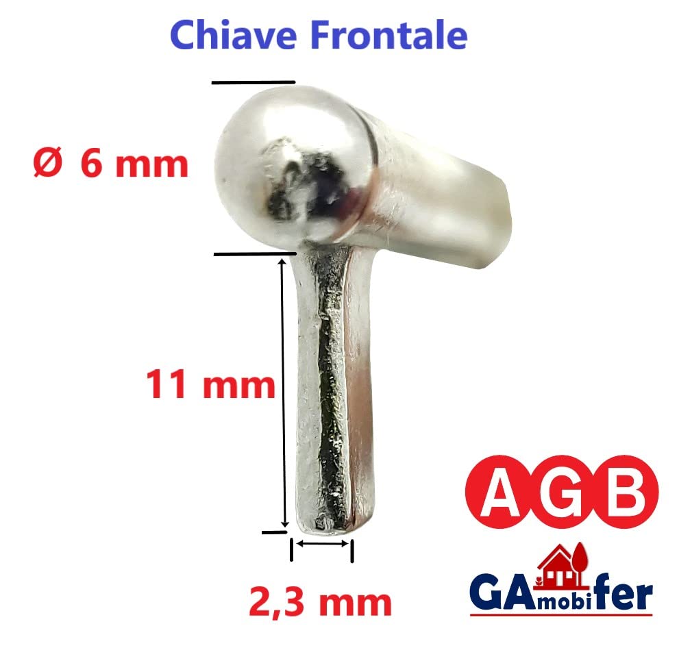 Chiave Passepartout Per Serrature AGB - Ottonata, Diametro 6mm, Per Serie PATENT E CENTRO - Foto 11