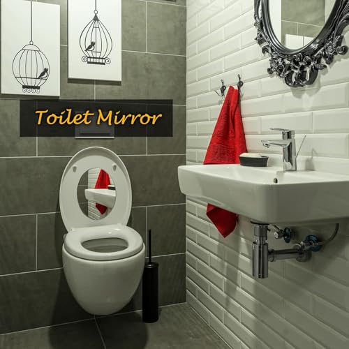 Espejo de baño ovalado compacto y portátil miniatura 6