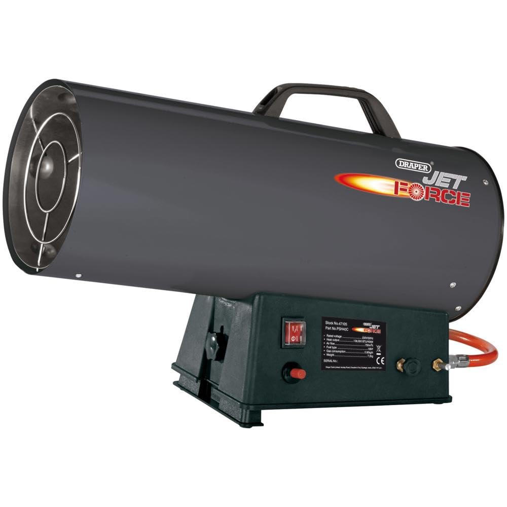 Propane Gas Heater, Space Workshop Garage Warmer, 136,000BTU, Draper 47105