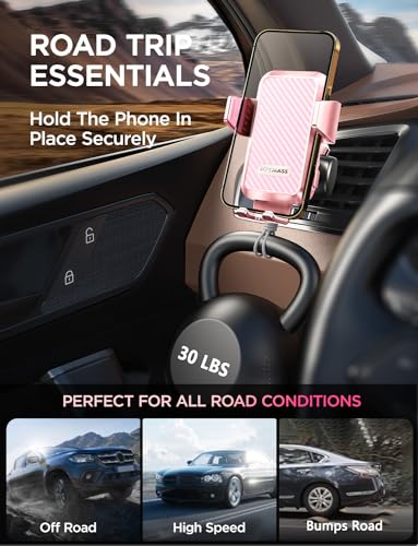 Image of Wireless Car Charger, JOYMASS 15W Fast Charging Auto Clamping Car Charger Cell Phone Holder Mount Vent for iPhone 15 14 13 12 Mini Pro Max, Samsung Galaxy S24 Ultra S23 S22 S21+ Note 20, etc - Pink