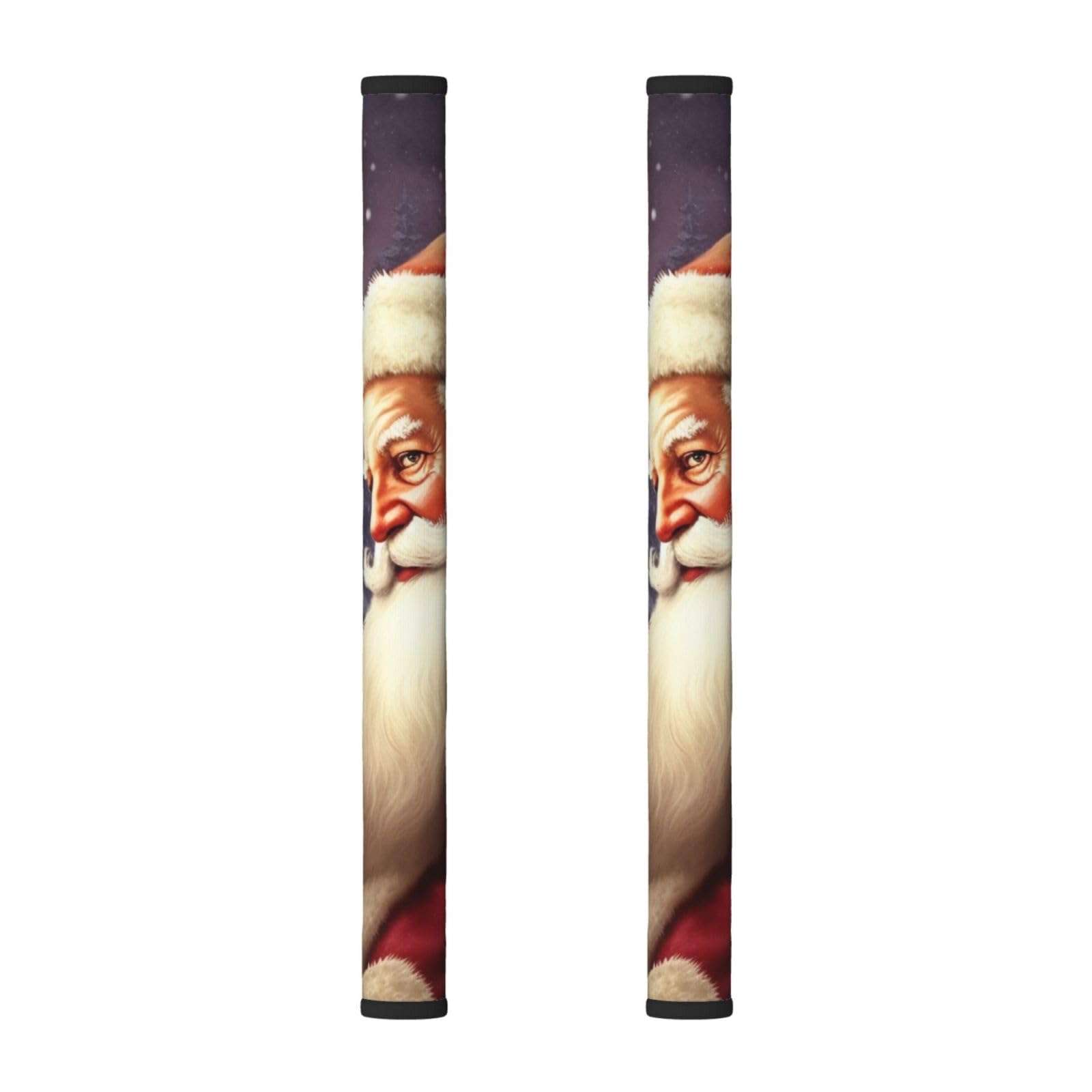 Vgfjhndf Santa Claus Refrigerator Door Handle Covers 2-Pack, Printed Protect And Decorate For Fridge Ovens Dishwashers