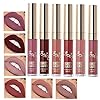 Beauty-Glazed-Matte-Nude-Liquid-Lipstick-Lip-Gloss-Kit-Waterproof-Lip-Makeup-Durable-Lipgloss-Cosmetics-Mini-6pcsset-Birthday-Edition-Long-Lasting-Non-Stick-Cup-Liquid-Lip-Gloss-Set MYUANGO Set of 6 Matte Liquid Lipsticks -Vegan, Long Lasting, Waterproof, Non-Stick Finish for Women and Girl