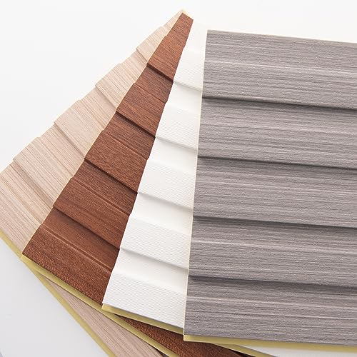 Image of Art3d WPC 3D Wood Textured Slat Wall Panel, 5-Piece Sample Pack, 6 x 6 Inch