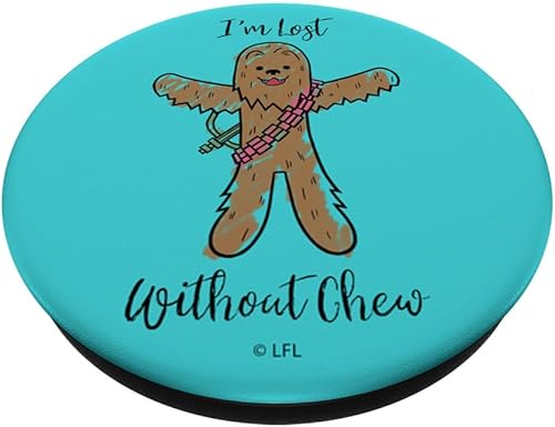 Miniatura 2 de Star Wars Chewbacca I'm Lost Without Chew - PopSockets de dibujos animados con agarre y soporte para teléfonos y tabletas
