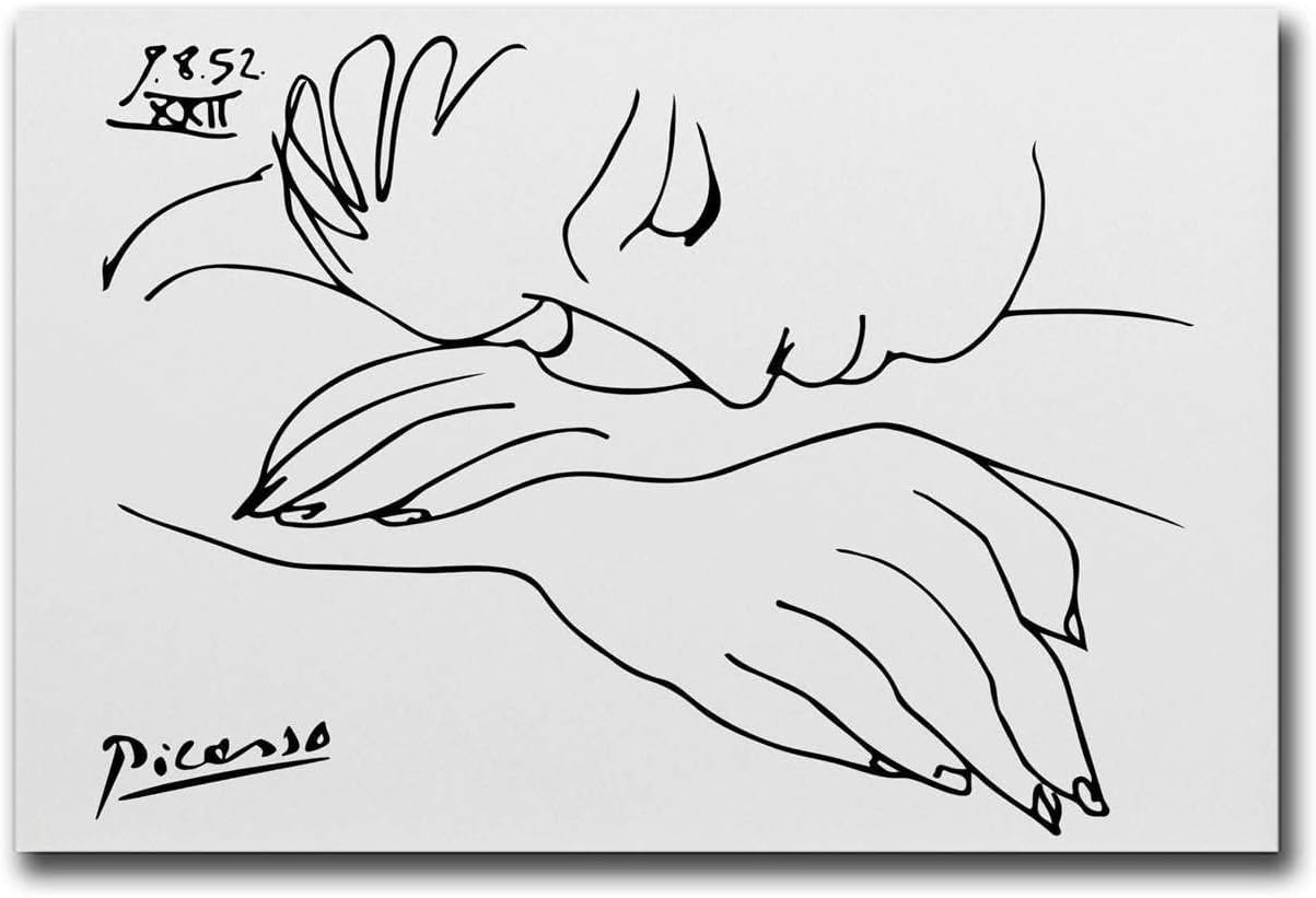 Matvsd Kohecs Sleeping Woman by Pablo Picasso Poster and Prints Pablo Picasso Wall Art Picture Vintage Canvas Painting for Office Decor 40x60cmx1 Frameless