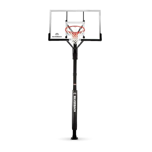Silverback In-Ground Basketball Hoops, Adjustable Height Tempered Glass Backboard and Pro-Style Flex Rim. - Multiple Styles Available - SB60