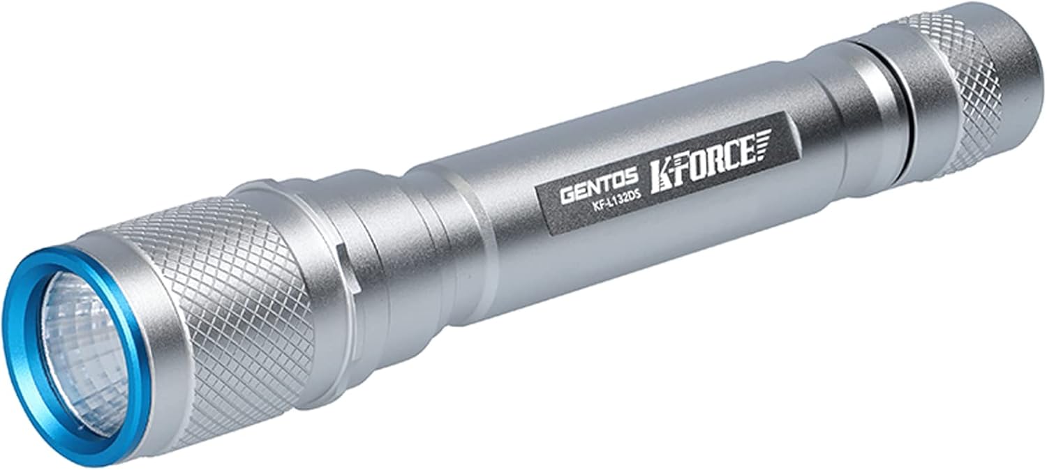GENTOS K-Force Series KF-L132DS Flashlight, LED Light, AA Battery Operated, 340 Lumens, Handy Light