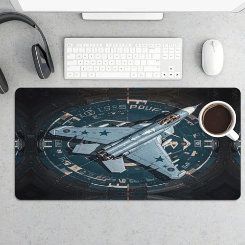 Mouse Pad Grande Gamer Air Force Fighter Jet Rubber miniatura 5