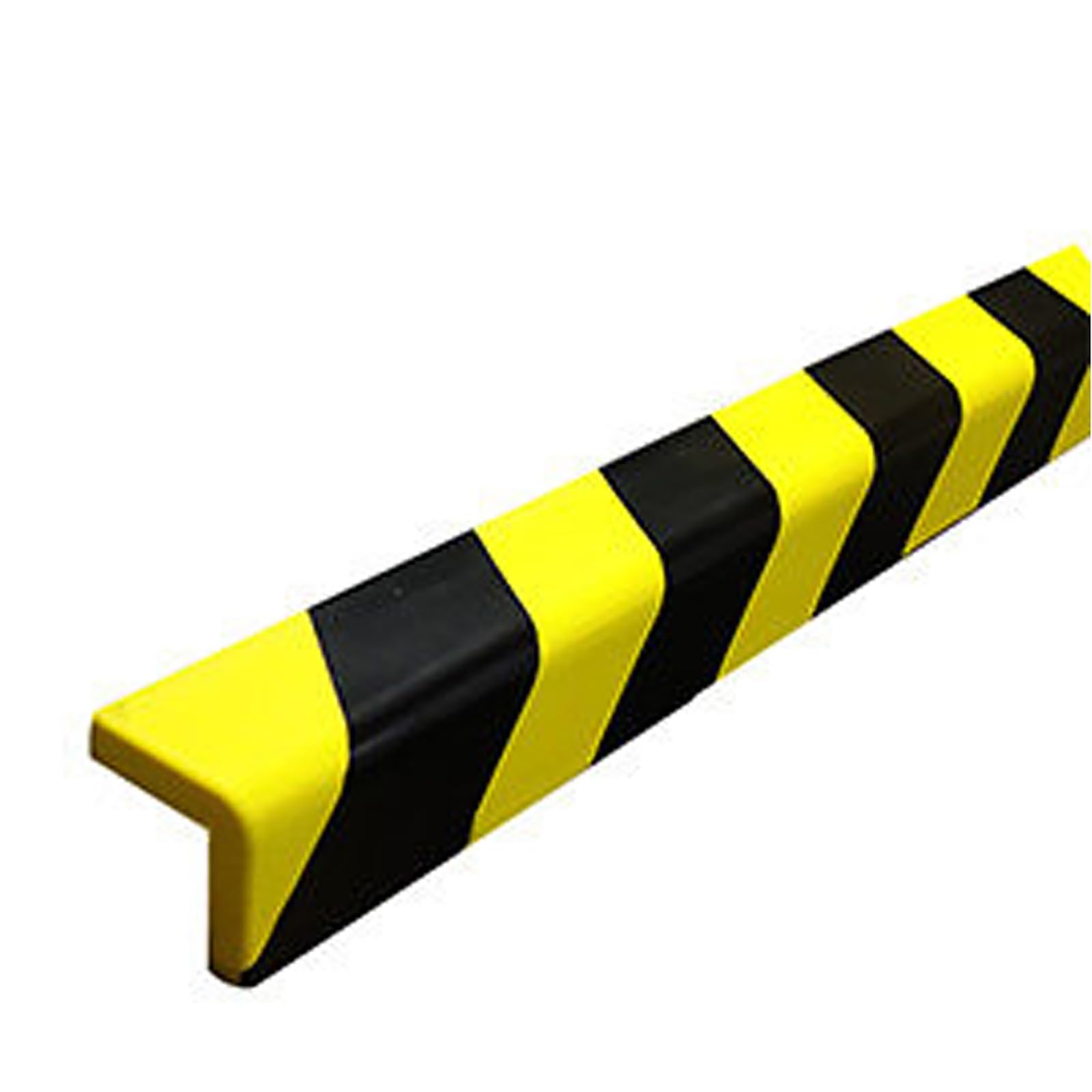 Paraspigoli a forma di L, in schiuma resistente, con strisce di sicurezza gialle/nere ad alta visibilità, per la sicurezza di casa e ufficio, 90 cm