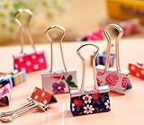 ONOR-Tech Pack of 24 Cute Lovely Spring-Loaded File Organizer Paper Holder Metal Binder Clips, Assorted Color (Large)