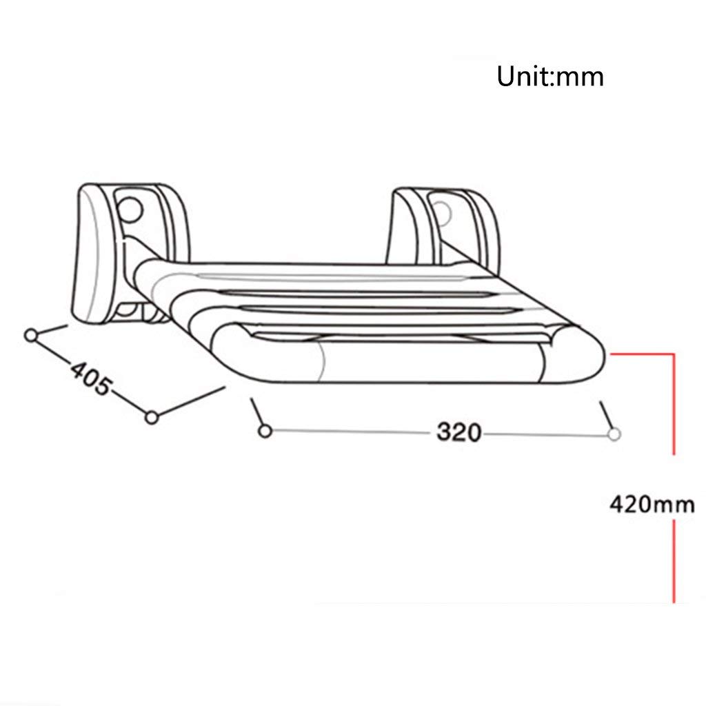Taburete de baño Plegable de Pared Silla de Ducha de baño Asiento Antideslizante de Seguridad para Inodoro Banco de Ducha de Acero Inoxidable, para Ancianos discapacitados, Mujeres